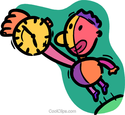 Person Looking At His Watch Royalty Free Vector Clip - Pessoa Olhando O Relogio Desenho (480x442)