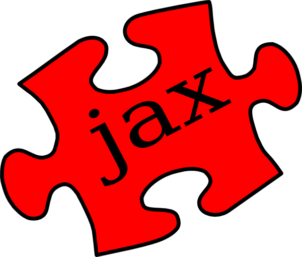 Red Jax Puzzle Piece Tilted Clip Art Vector Online - Jax Clip Art (600x510)