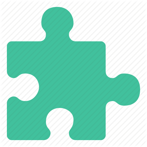 Teal Clipart Puzzle Piece - Jigsaw Puzzle Icon Flat (512x512)