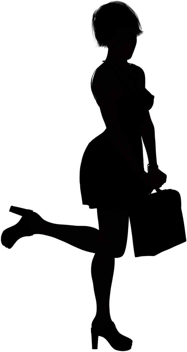 Silhouette Woman Secretary - Secretary Silhouette (719x1280)