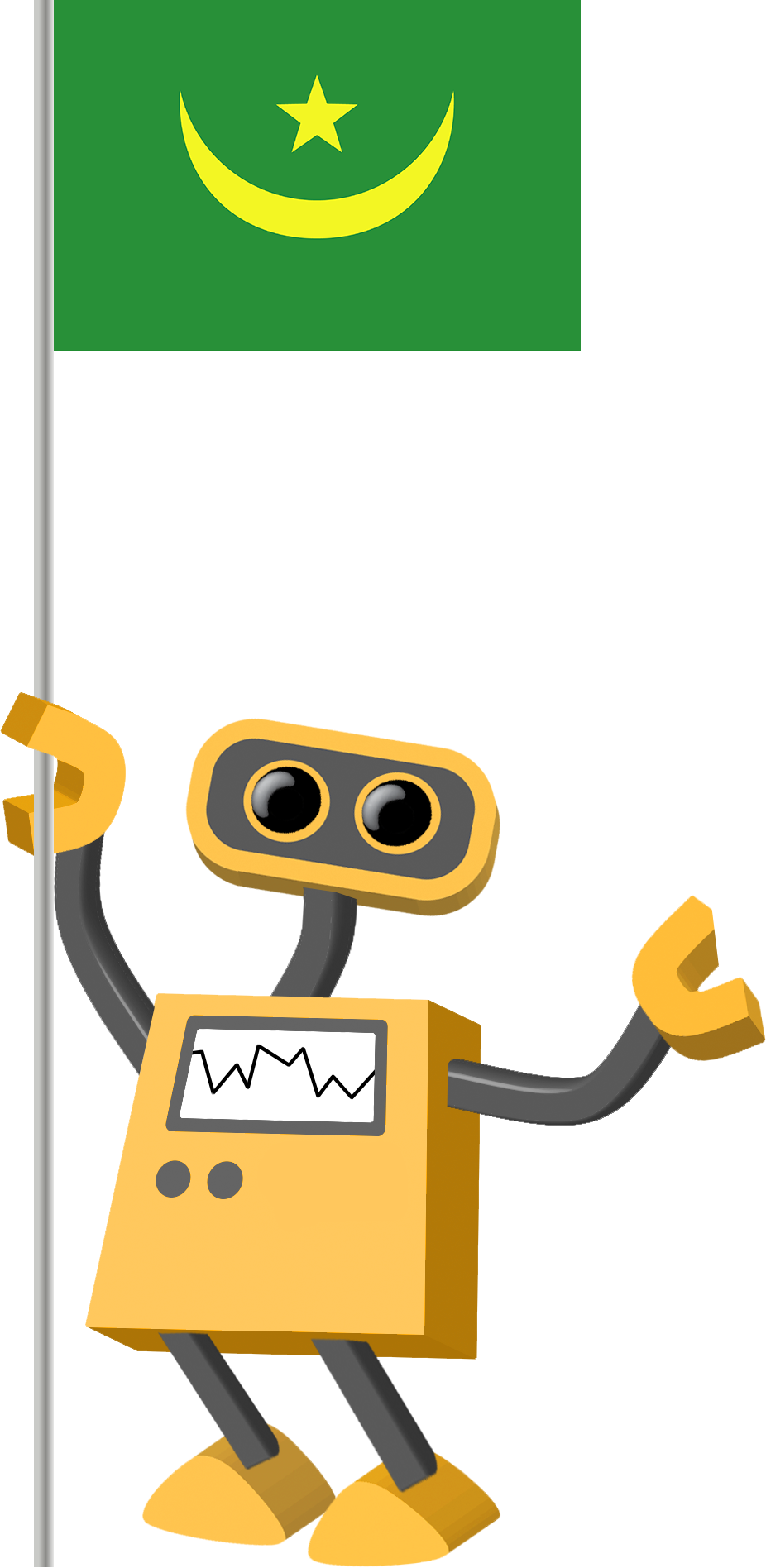 All Robots In The Collection Have Transparent Backgrounds - Bo Flag (926x1896)