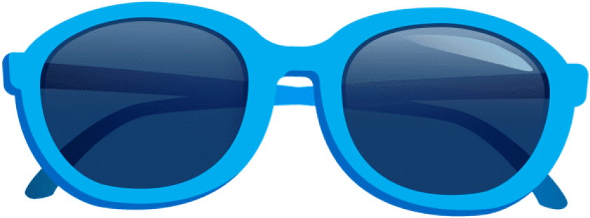 Free Png Download Blue Sunglasses Clipart Png Photo - Reflection (850x319)
