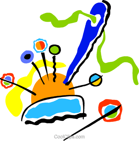 Pin Cushion Royalty Free Vector Clip Art Illustration - Pincushion (476x480)