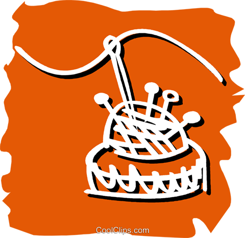Pin Cushion Royalty Free Vector Clip Art Illustration - Clip Art (480x465)