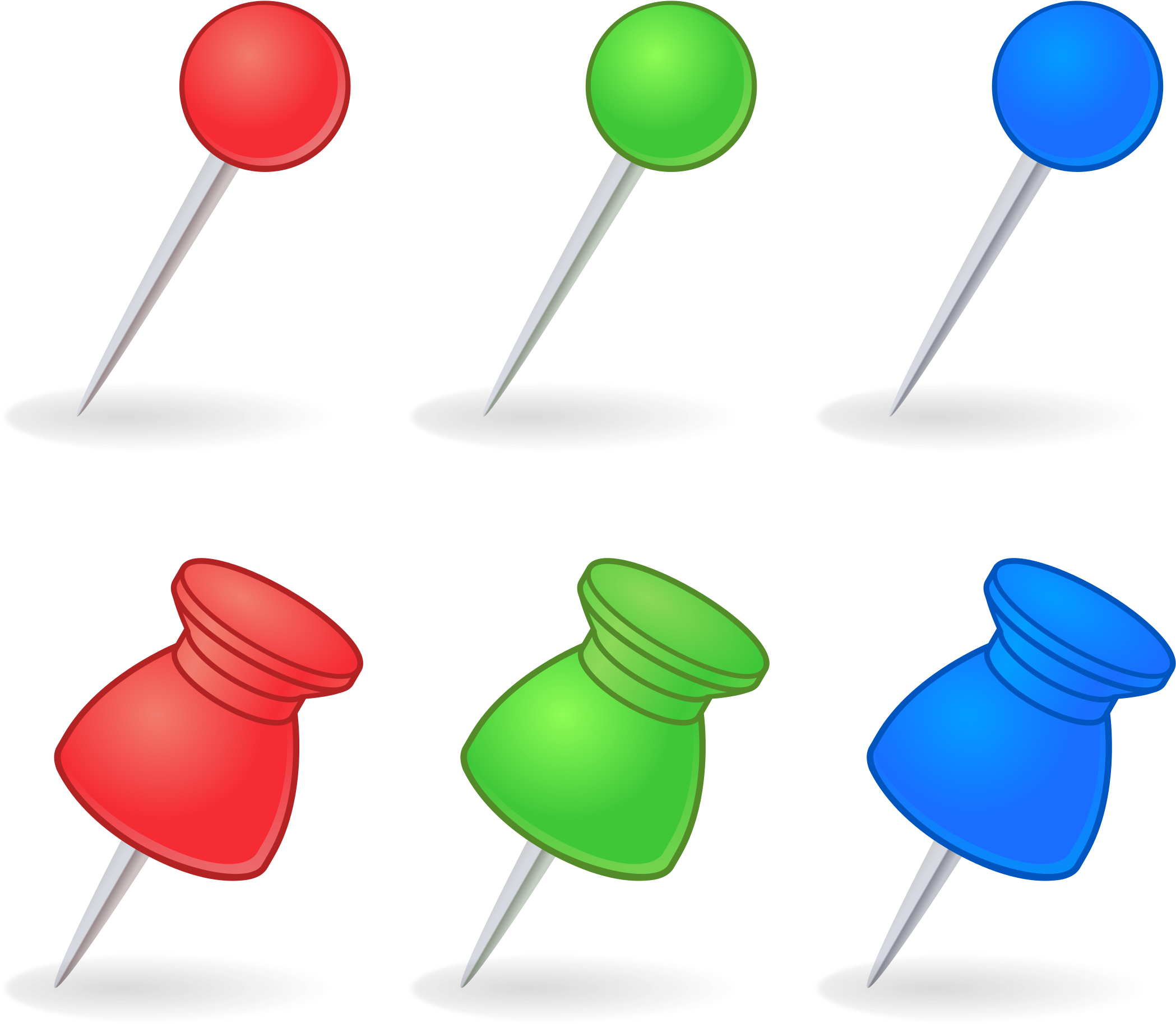 Clipart - Pins Clipart (2400x2106)