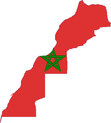 Morocco Flag Map (358x397)