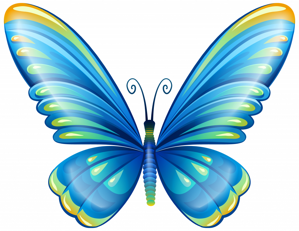 Unique Free Images Butterfly Clipart For Kids At Getdrawings - Blue Butterfly Clipart Png (1024x791)