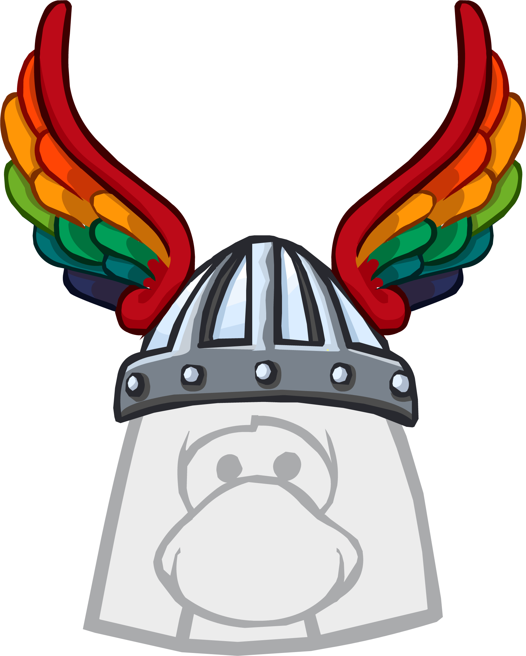 Thor Clipart Winged Helmet - Club Penguin Optic Headset (1733x2159)
