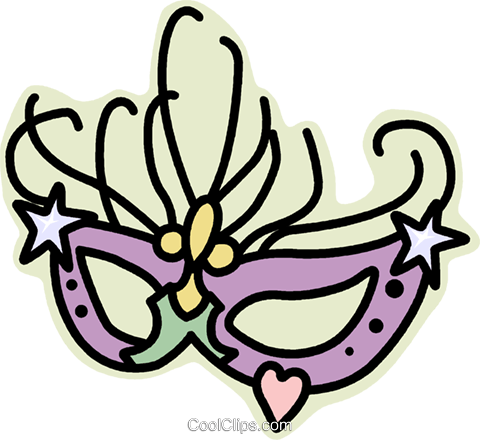 Mask Royalty Free Vector Clip Art Illustration - Mask (480x440)