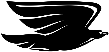 Eagle, Profile, Black, Silhouette - Aguia Preto E Branco (481x340)