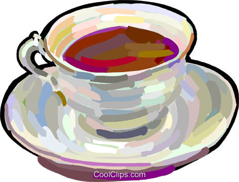 Cup Of Tea Royalty Free Vector Clip Art Illustration - Cup (480x365)