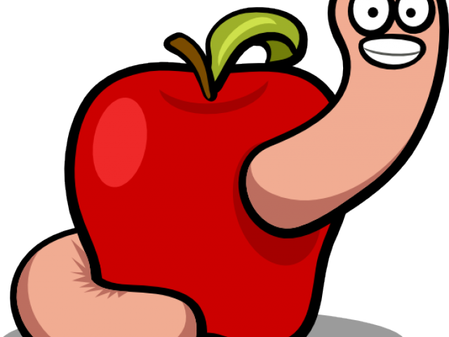 Transparent Background Free On - Worm In Apple Png (640x480)