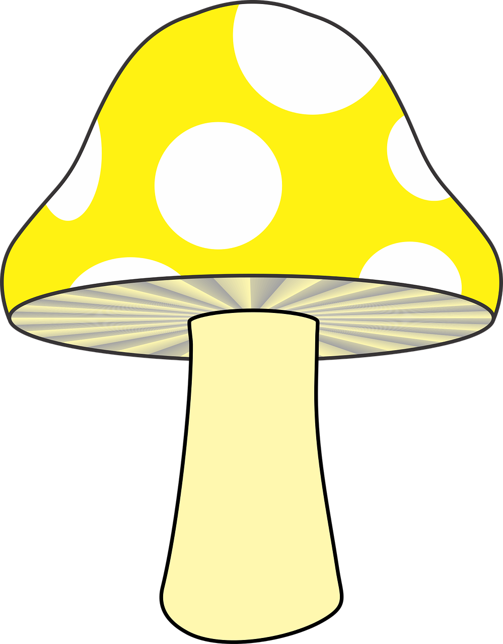 Mushroom Clipart Yellow Mushroom - Mushroom Clipart Yellow Mushroom (999x1280)