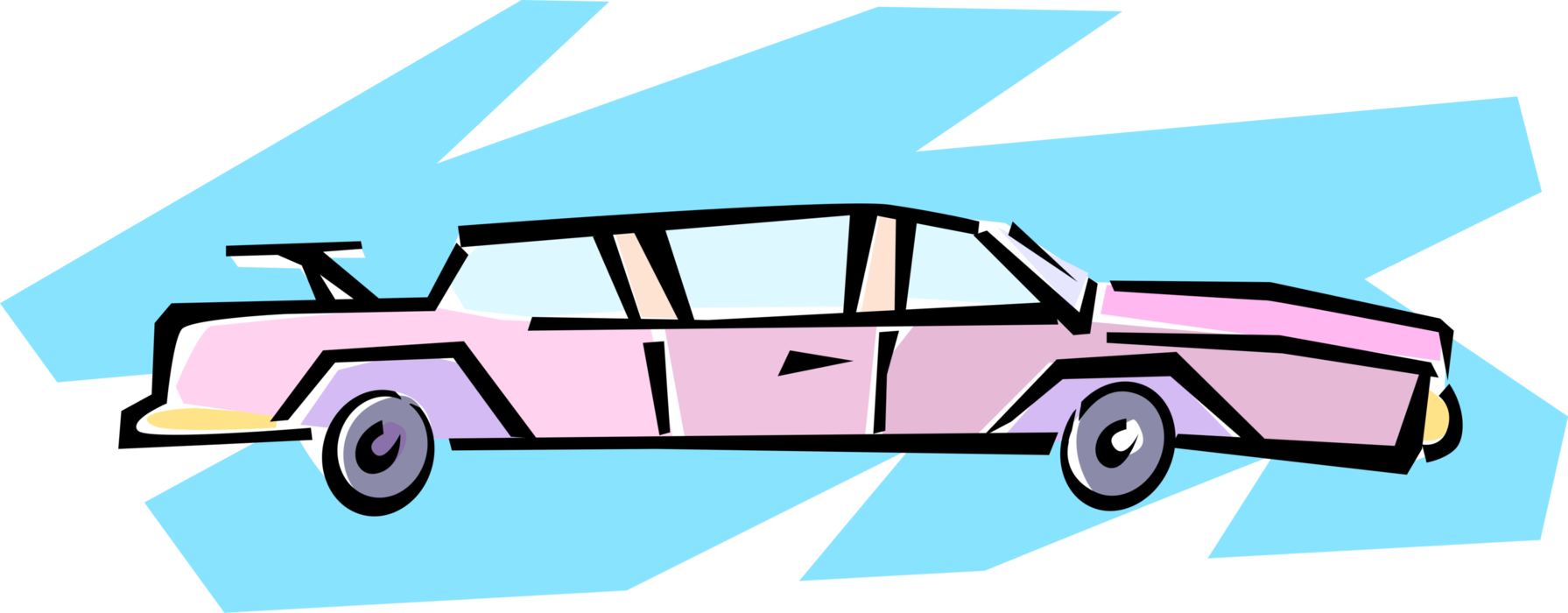 Graphic Library Download Stretch Limo Taxi Motor Image - Car (1791x700)