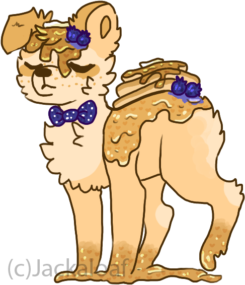 Blueberry Pancake Pup Adopt Closed By Jackaloaf - Cartoon (502x619)