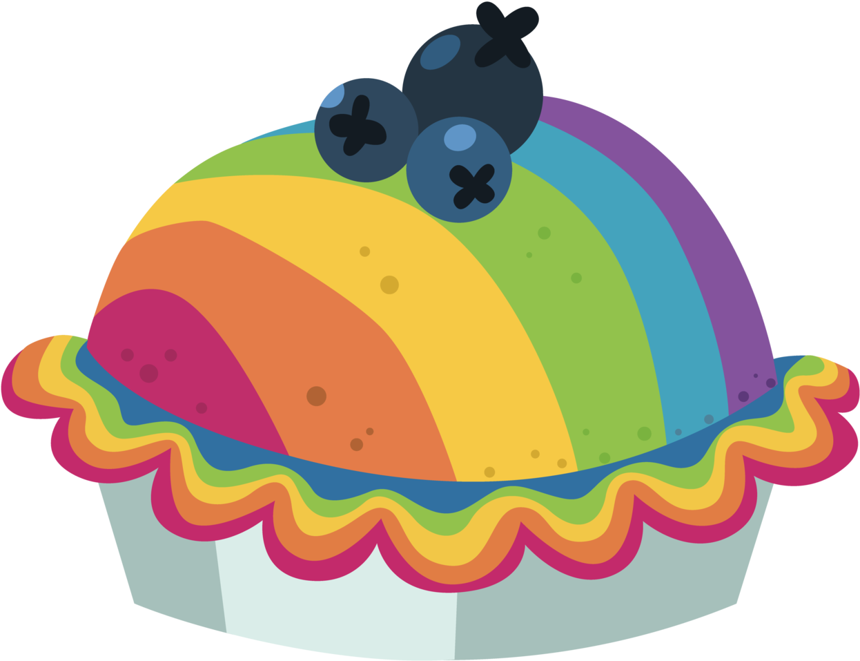 Dragonchaser123, Blueberry, Food, No Pony, Pie, Rainbow - Mlp Rainbow Blueberry Pie (1280x980)