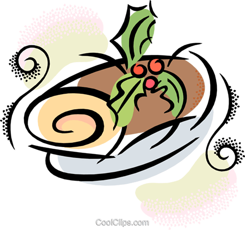 Yule Log Royalty Free Vector Clip Art Illustration - Yule Log Clip Art (480x452)