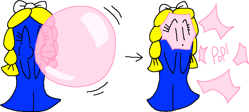 Goo's Bubble Gum Trick By Pokegirlrules - Cartoon (1014x501)