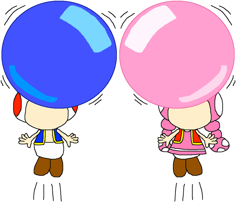 Floating Bubble Gum Balloons By Pokegirlrules - Cartoon (972x822)