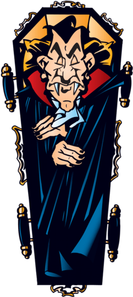 Free Png Halloween Vampire In Coffin Png Images Transparent - Vampire In Coffin Clipart (480x1022)