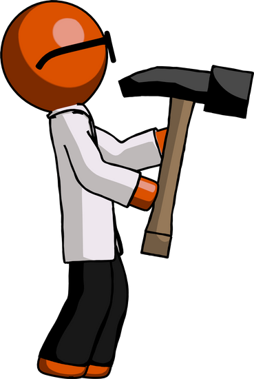 Orange Doctor Scientist Man - Orange Doctor Scientist Man (369x550)