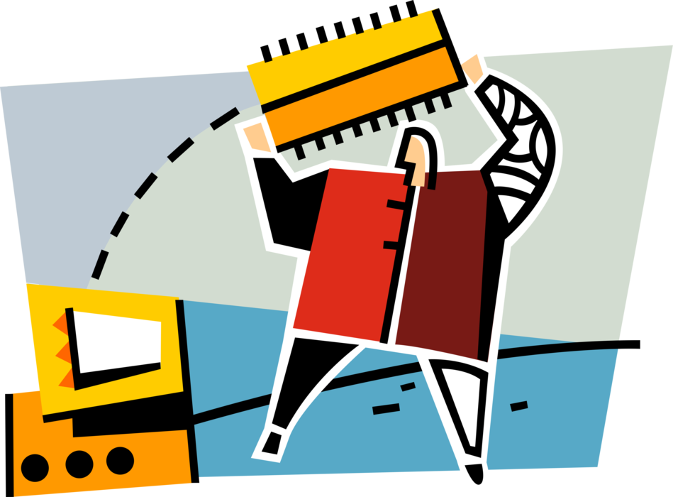 Stock Computer Technologist With Chip Image Illustration - Stock Computer Technologist With Chip Image Illustration (949x700)