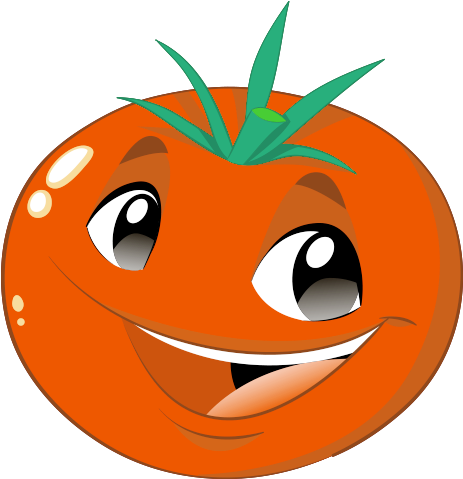Lentil Vegetable Tomato Stock Clip Art Cartoon - Fruits Clipart Png With Eyes (500x500)