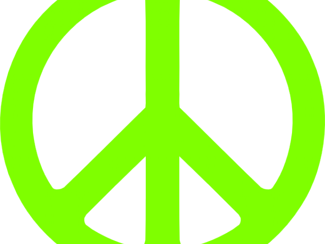 Peace Sign Clipart Neon - Groovy Peace Sign Vector (640x480)