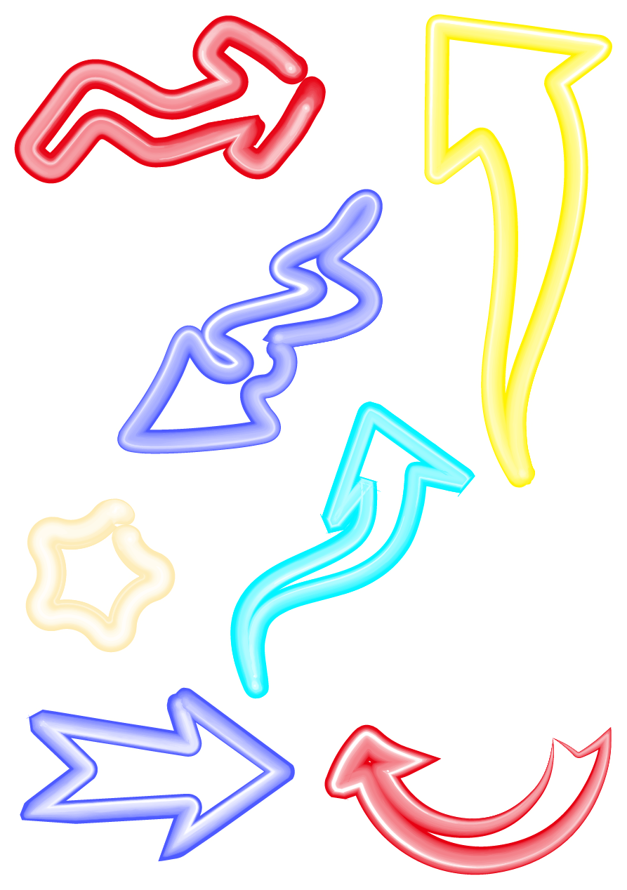 Neon Special Effects Color Personality Arrow Ai Vector - Neon Special Effects Color Personality Arrow Ai Vector (1024x1370)