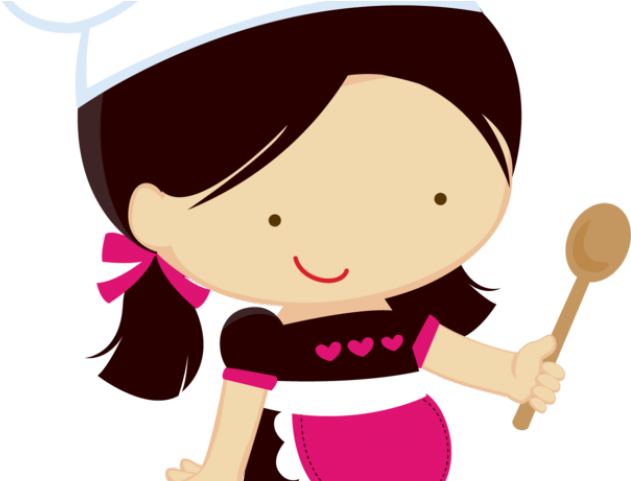 Little Girl Clipart Cooking - Girl Chef Clipart (640x480)