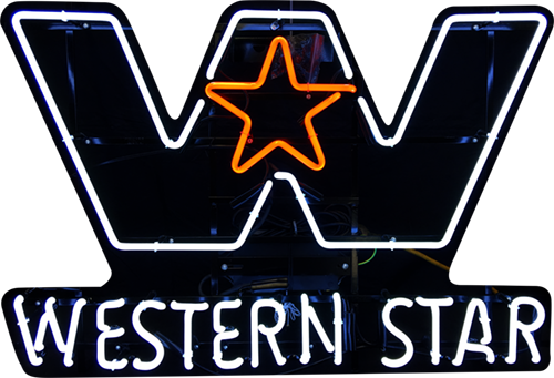 Western Star Neon Sign - Emblem (500x341)