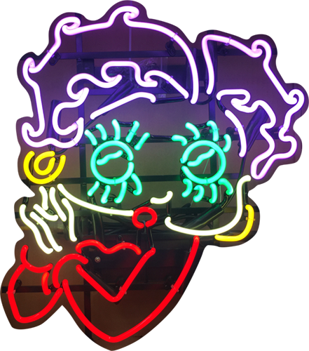 Betty Boop Head Neon Sign - Betty Boop Head Neon Sign (441x500)