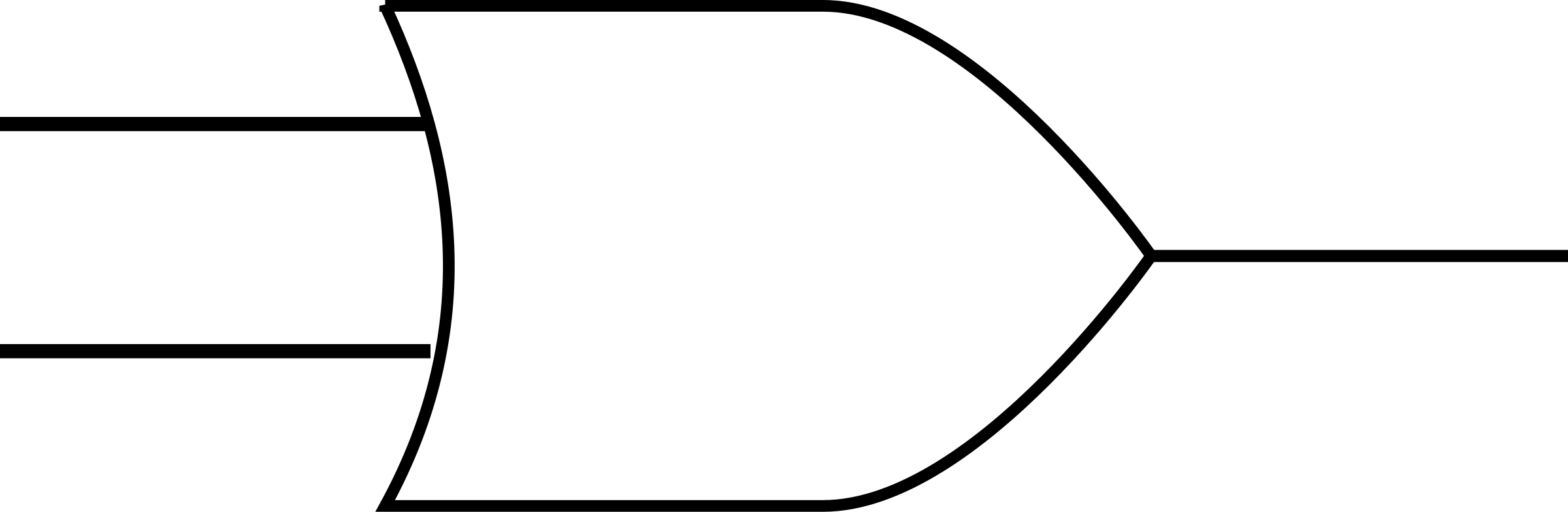 Logic Symbols Clip Art - Line Art (2400x784)