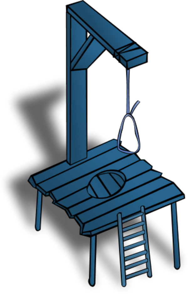 Gallows Death By Hanging Noose - Gallows Clipart (600x940)