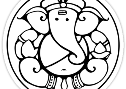 Drawing Ganesha Contemporary - Line Drawing Png Ganesh Outline (450x300)