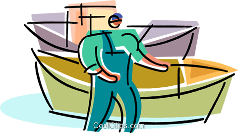 Commercial Fishing Royalty Free Vector Clip Art Illustration - Commercial Fishing Royalty Free Vector Clip Art Illustration (480x268)