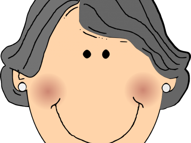 Head Clipart Grandparent - My Family Flashcards (640x480)