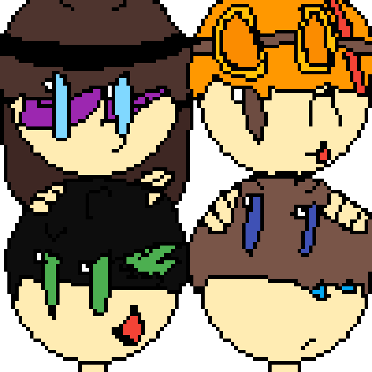 Tie Dye Crew - Cartoon (1200x1200)