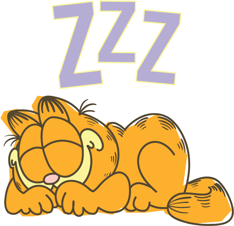 Garfield Line Stickers - Garfield Good Night (1000x1000)