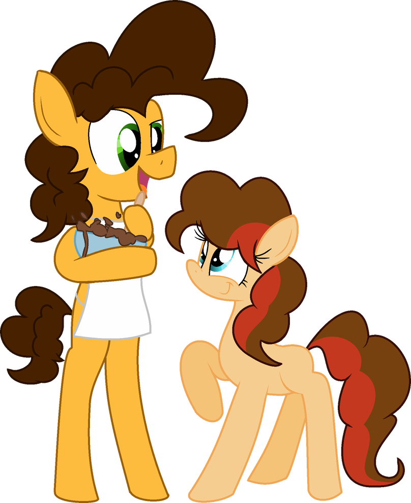 Dad And Daughter Fudge Time By Littlecloudie - Cartoon (808x988)