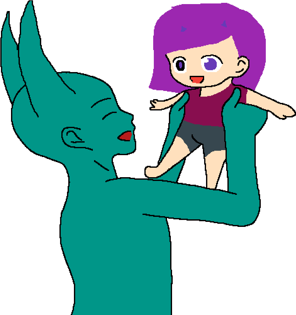 Father And Daughter - Cartoon (1000x1000)