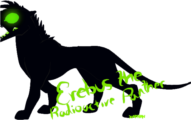 Scary Clipart Panther - Cat Yawns (640x480)