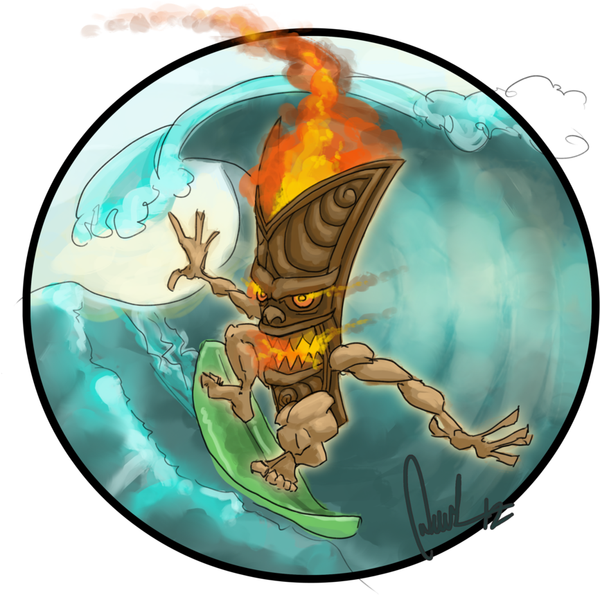 Tiki Surf Art - Tiki Surf (900x900)