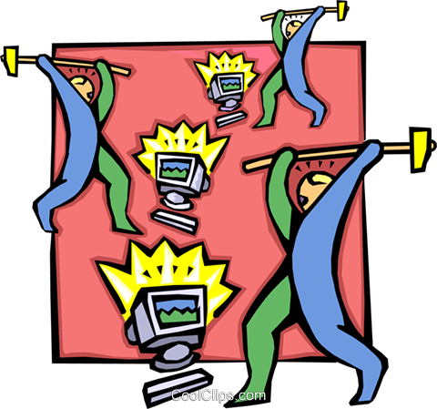 Efforts To Forge New Technologies Royalty Free Vector - Cartoon (480x449)