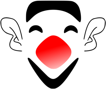 Clown Face Clipart - Cartoon Clown Face Png (400x425)