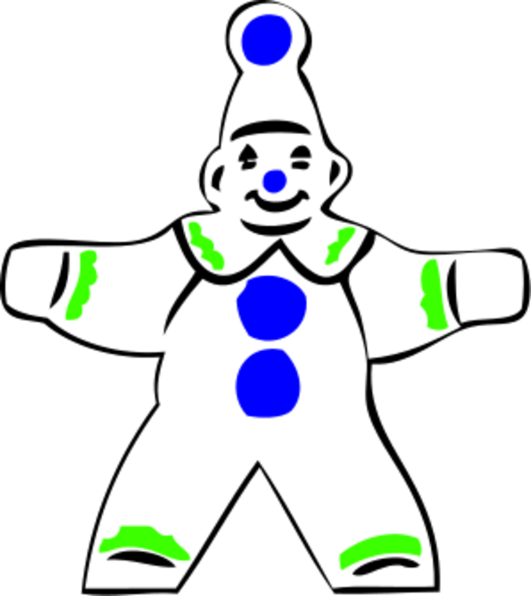 Clown Clipart Simple - Circus Joker Drawing (600x674)