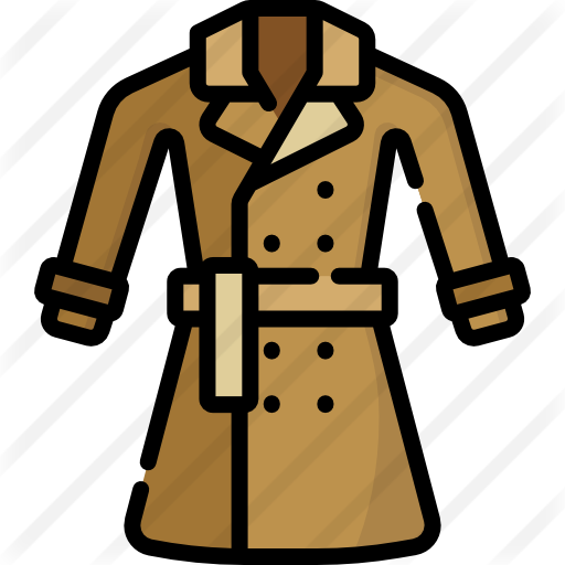 Gabardina Free Icon - Trench Coat Clipart Transparent (512x512)