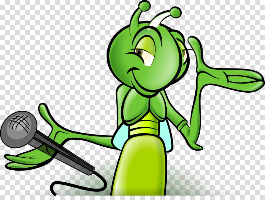 Quiet Crickets Cartoon Clipart Jiminy Cricket Cartoon - Free Black And White Money Clipart (900x680)
