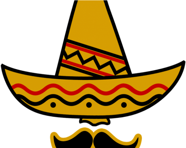 Wild West Clipart Cinco De Mayo - Mexican Hat And Mustache (640x480)
