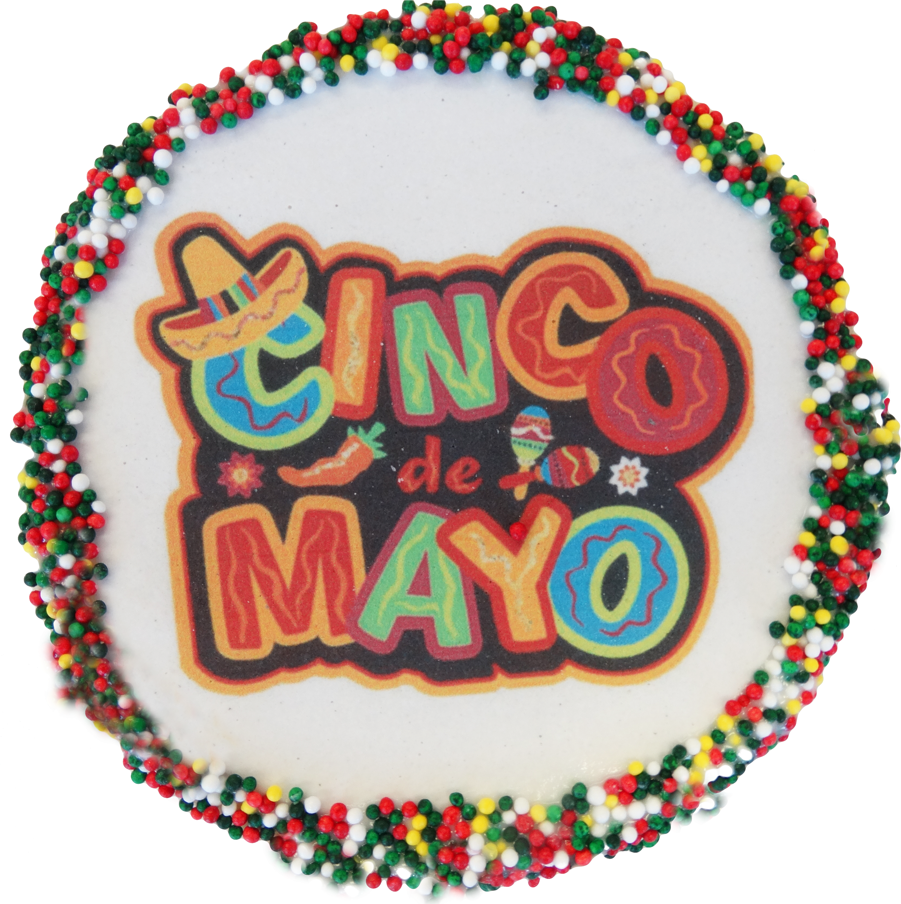 Cinco De Mayo Sugar Cookies With Sprinkles - 5 De Mayo Banners (3150x3150)